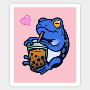 Boba Tea Frog - Blue Sticker